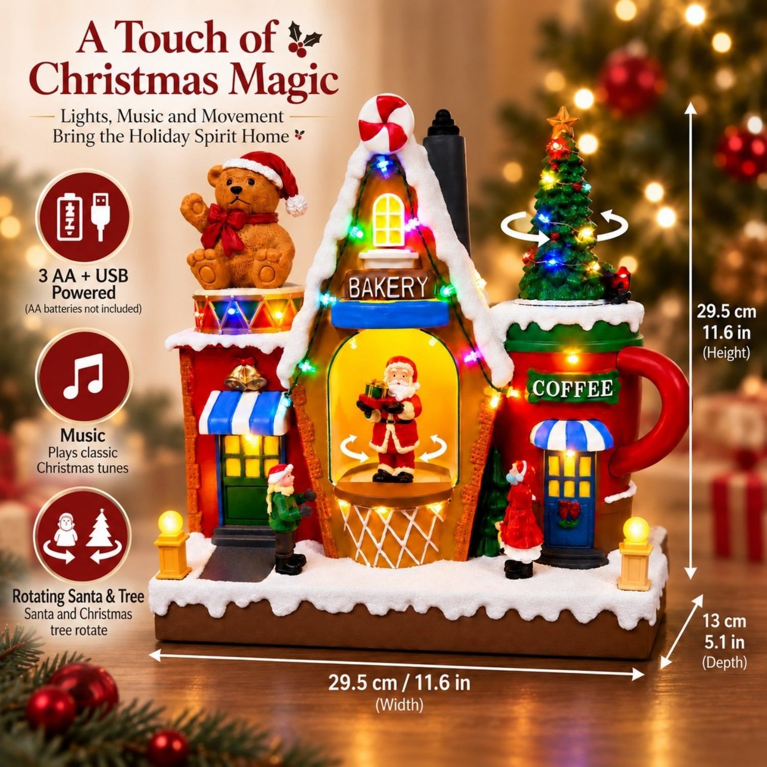 Kerstdorpshuis met animatie, d - Desk Setup Lamp recensie en prijs
