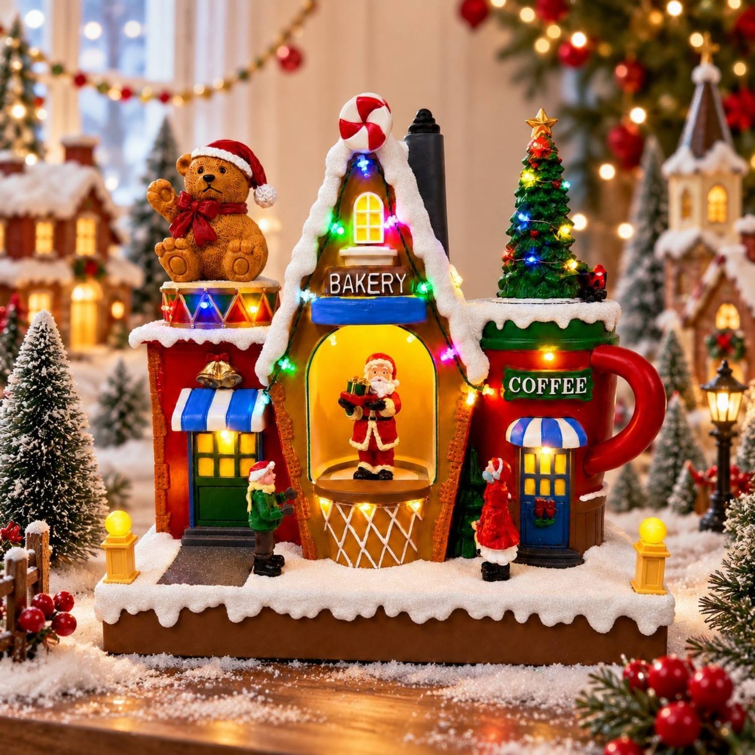 Kerstdorpshuis met animatie, d - Desk Setup Lamp recensie en prijs