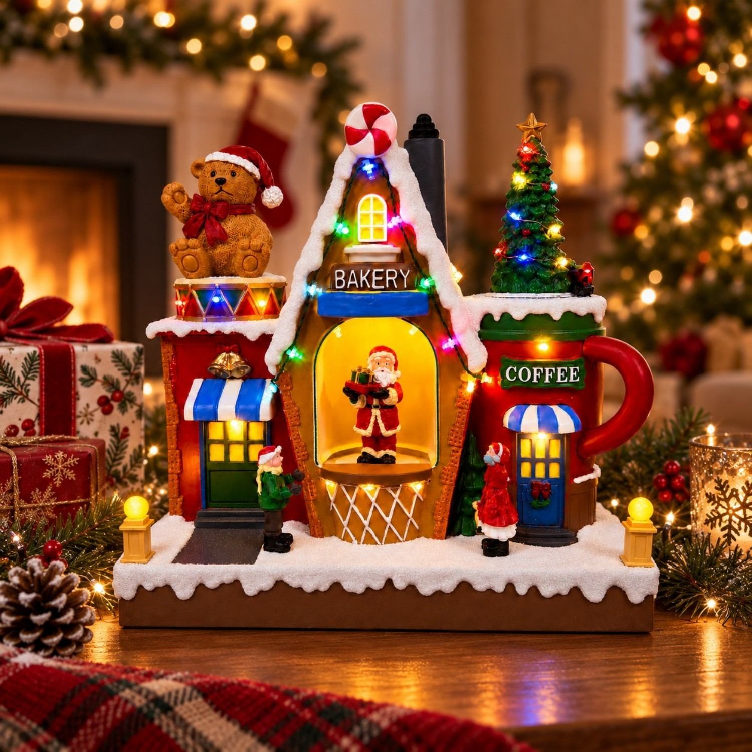 Kerstdorpshuis met animatie, d - Desk Setup Lamp recensie en prijs